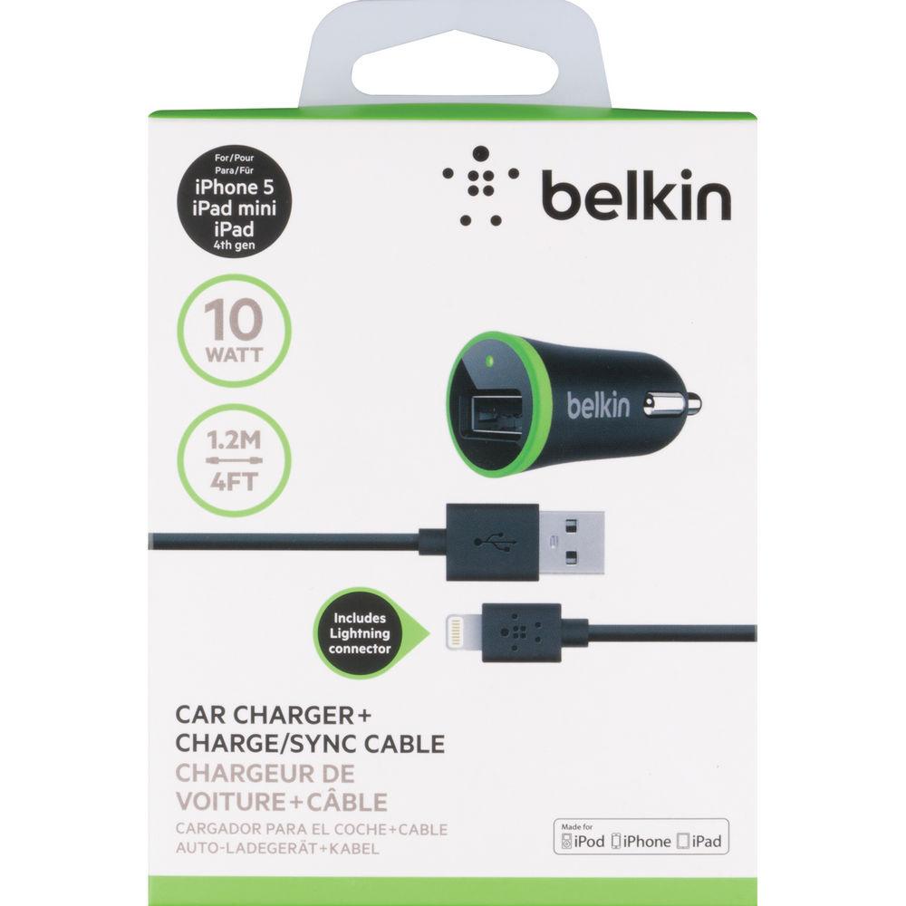 Belkin Car Charger with Lightning to USB Cable