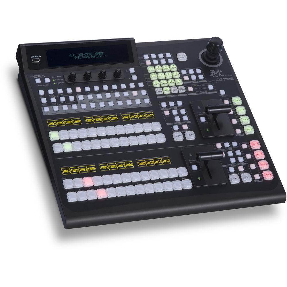 For.A HVS-390HS HD SD 2M E Switcher with HVS-392ROU 12 Button Panel