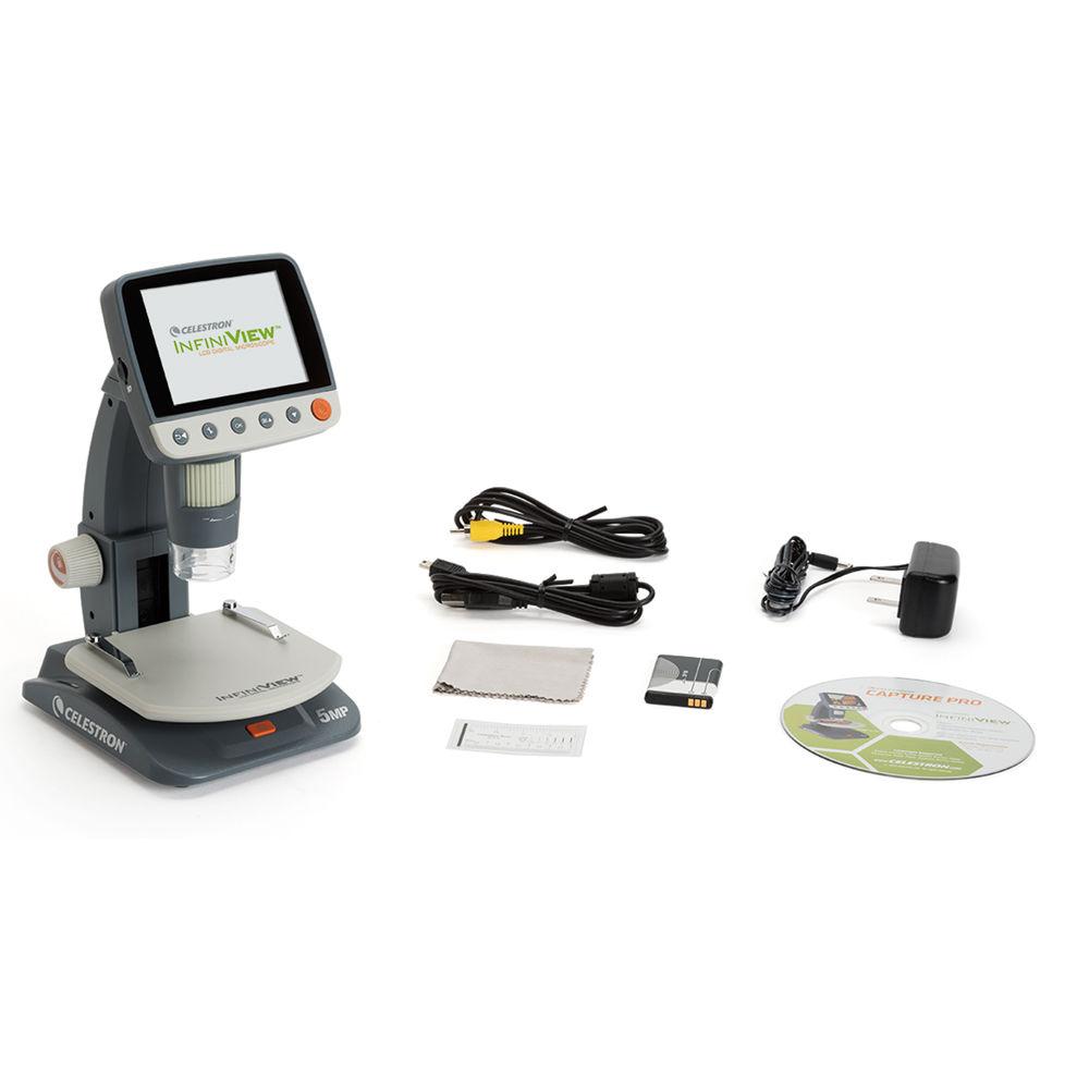 Celestron 44360 Infiniview LCD Digital Cordless Microscope