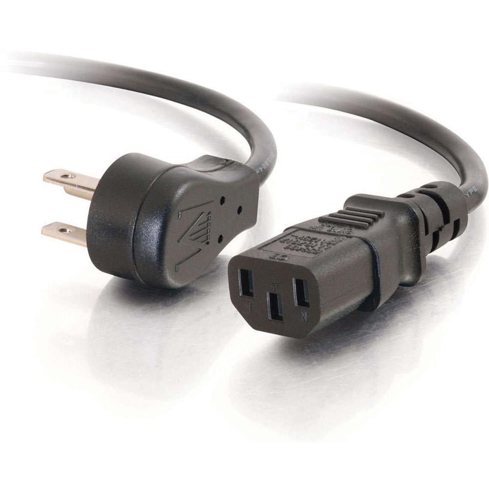 C2G 18 AWG Universal Flat-Panel Power Cord NEMA 5-15P to IEC C13