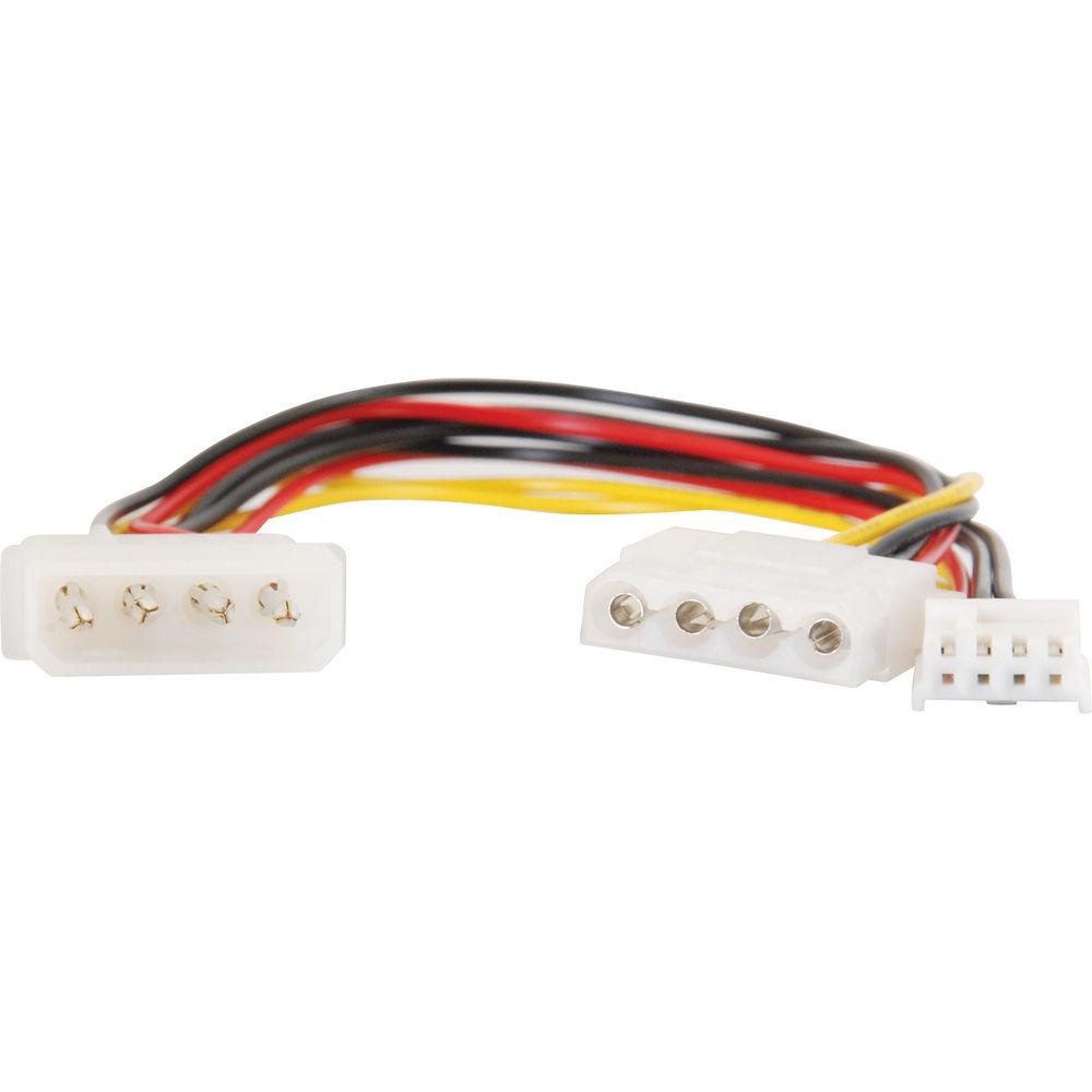 C2G 4-pin Molex Male to 4-pin Floppy Power Male and 4-pin Molex Male Internal Power Cable