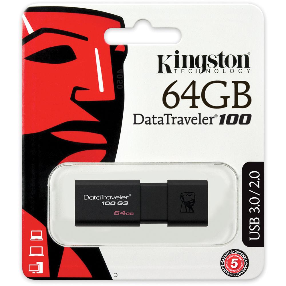 Kingston 64GB Data Traveler 100 G3 USB 3.0 Flash Drive