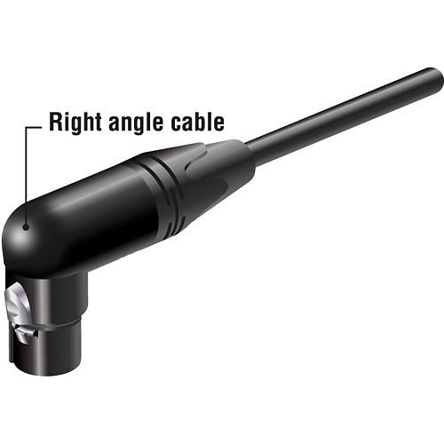 Kopul Coiled 3-Pin XLR-M to Angled 3-Pin XLR-F Cable - 8 to 24" , Black