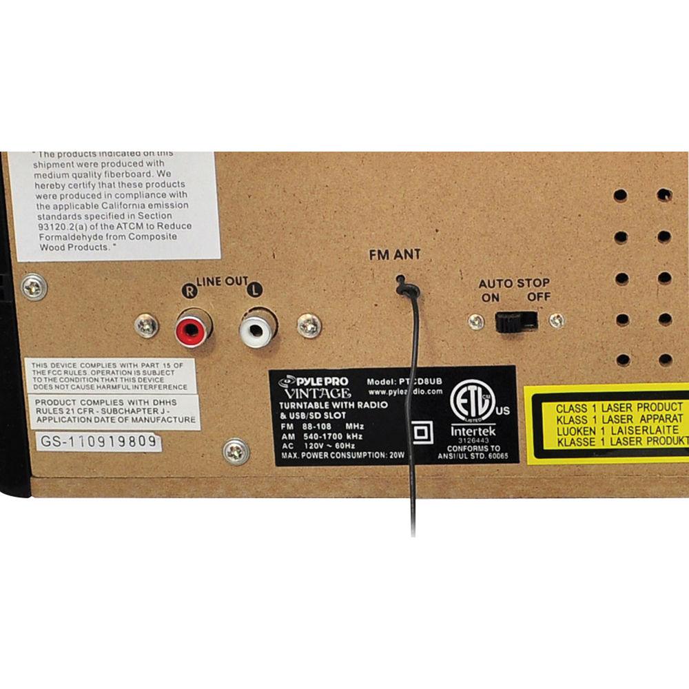 Pyle Pro PTCD8UB Retro Style Turntable