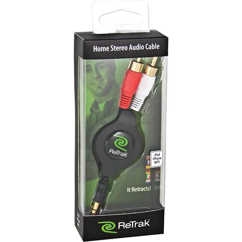 ReTrak Retractable RCA to 3.5mm Audio Cable