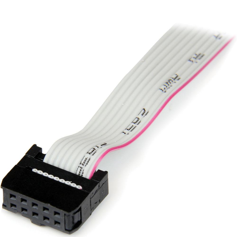 StarTech 16" 9-Pin Serial Male to 10-Pin Motherboard Header Slot Plate