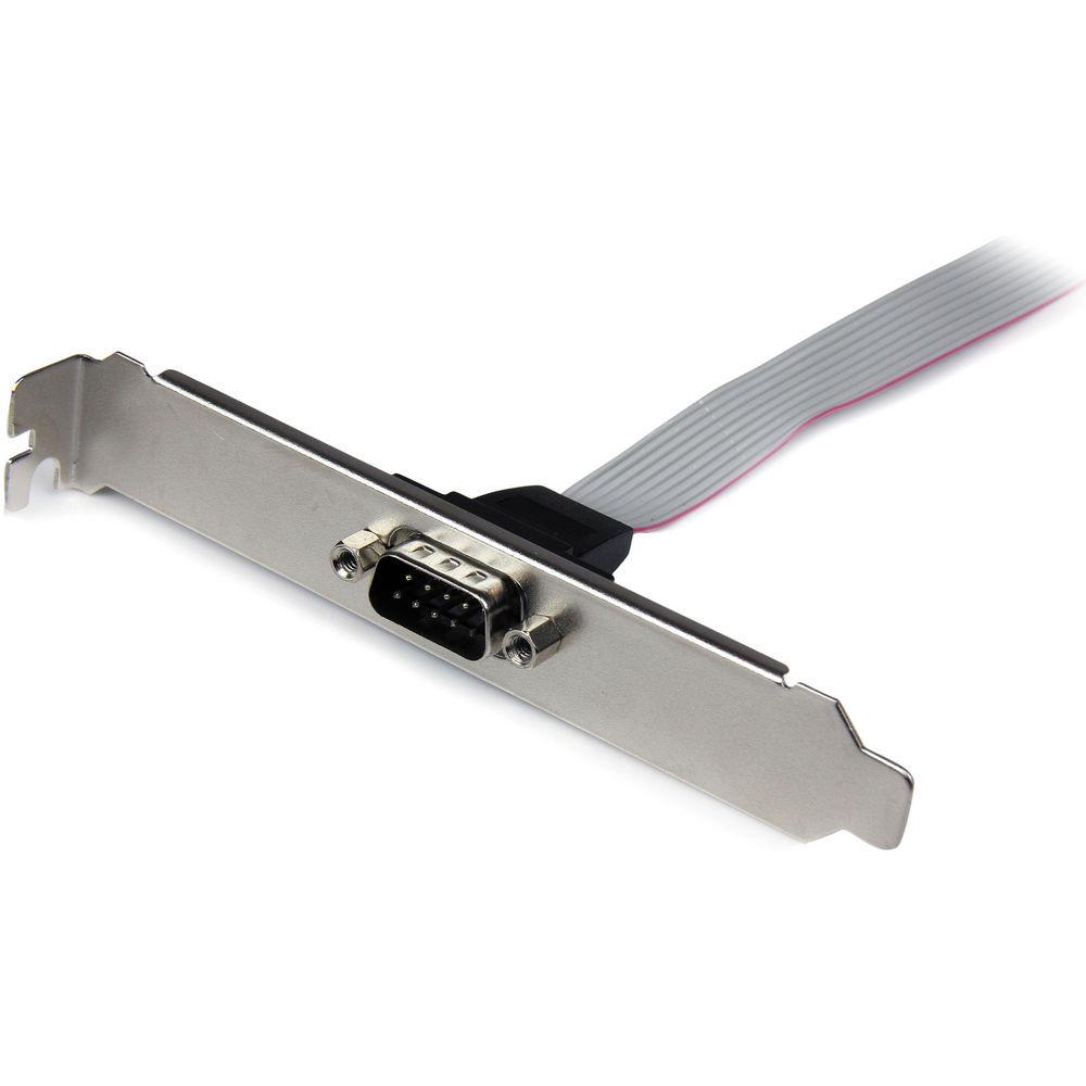 StarTech 16" 9-Pin Serial Male to 10-Pin Motherboard Header Slot Plate