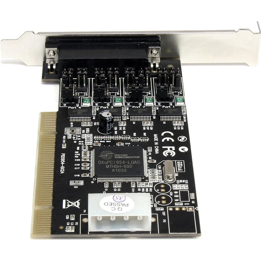 StarTech 4-Port RS232 PCI Serial Card Adapter with Power Output