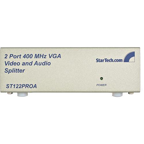 StarTech 2-Port High Resolution VGA Video Splitter with Audio