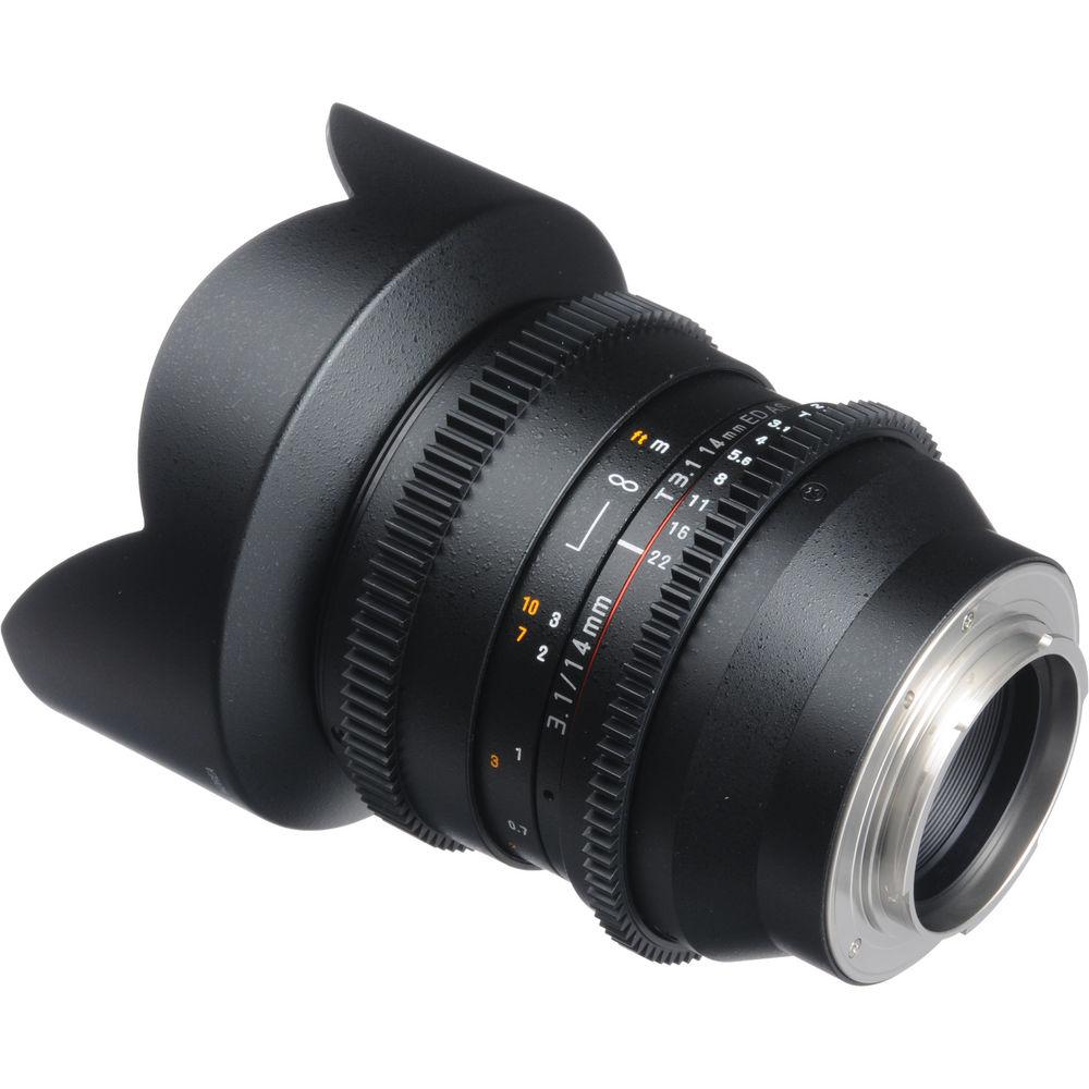 Bower 14mm T3.1 Super Wide-Angle Cine Lens For Samsung NX Mount Cameras