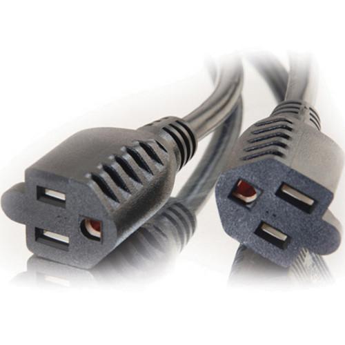 C2G 16 AWG 1-to-2 Power Cord Splitter NEMA 5-15P to 2 NEMA 5-15R