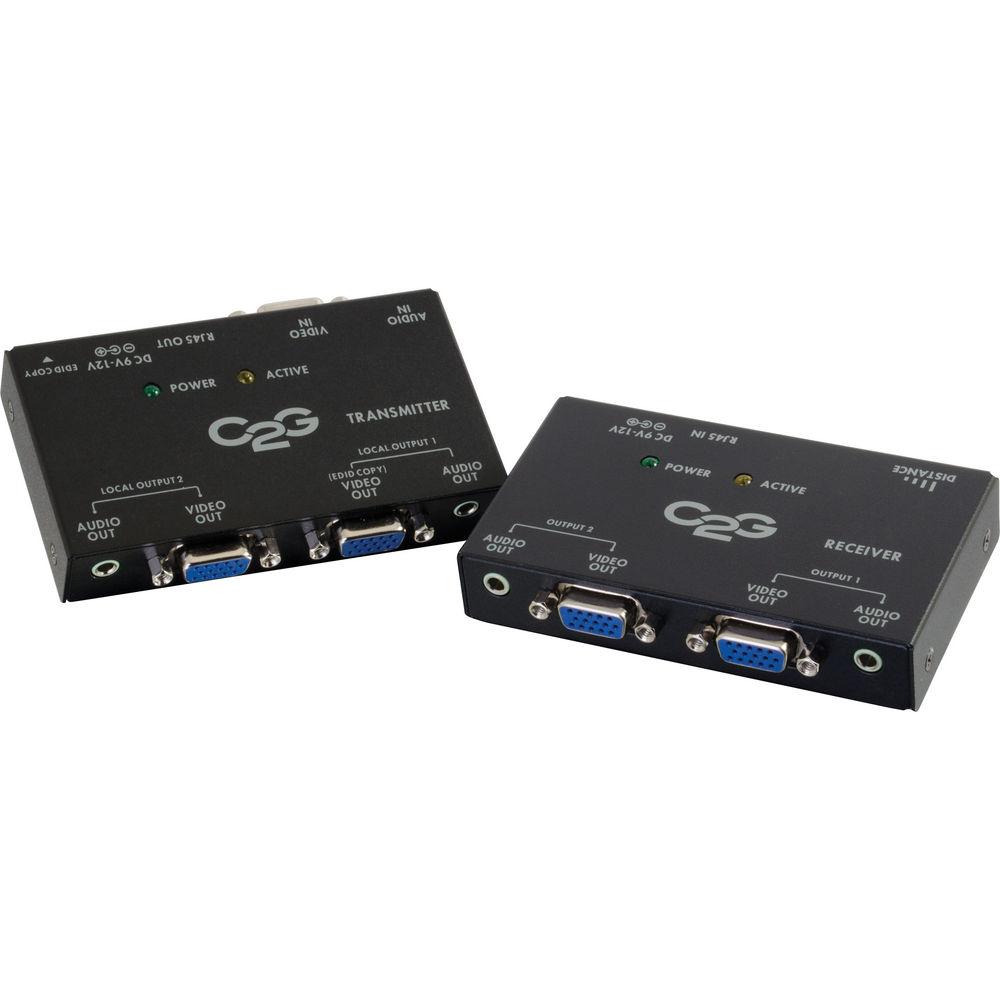 C2G Short Range VGA & 3.5mm Audio Over Cat5 Transmitter Receiver Kit