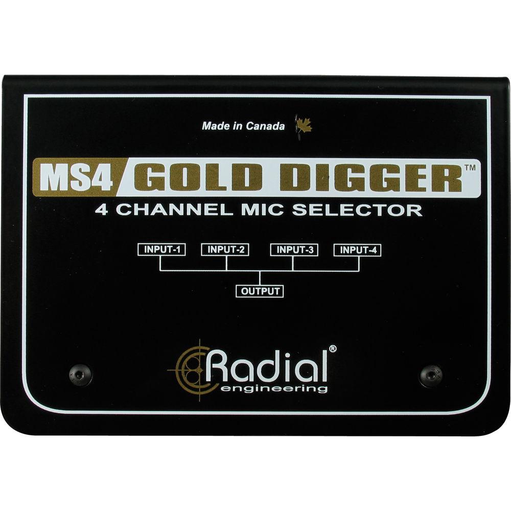 Radial Engineering Gold Digger 4-Channel Mic Selector