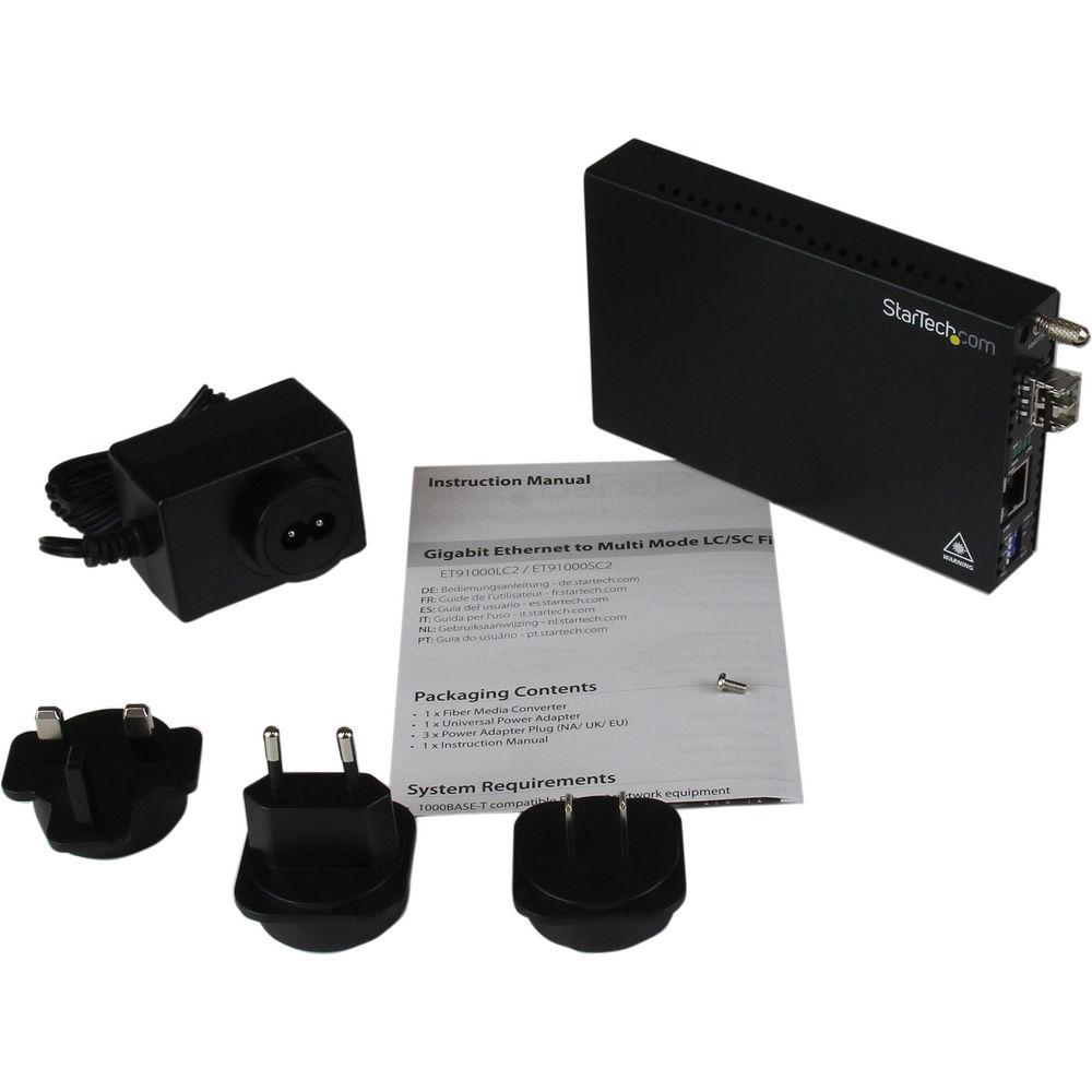 StarTech 1000 Mb s Gigabit Multi-Mode Fiber Media Converter