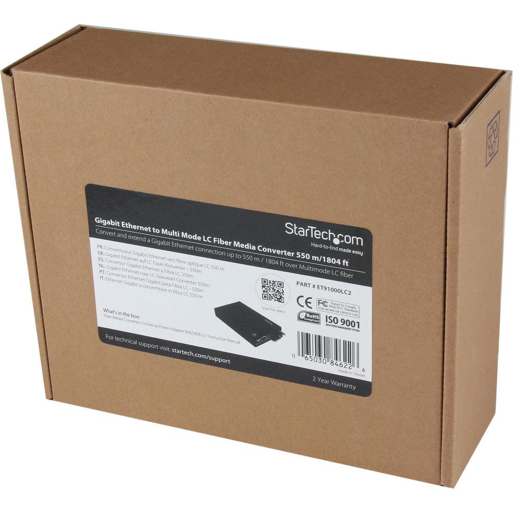 StarTech 1000 Mb s Gigabit Multi-Mode Fiber Media Converter