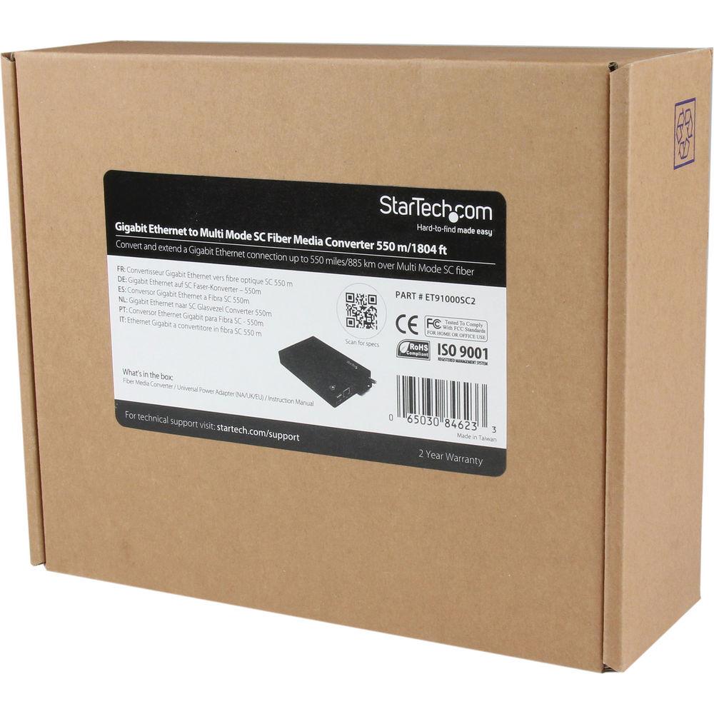 StarTech 1000 Mb s Gigabit Multi-Mode Fiber Media Converter