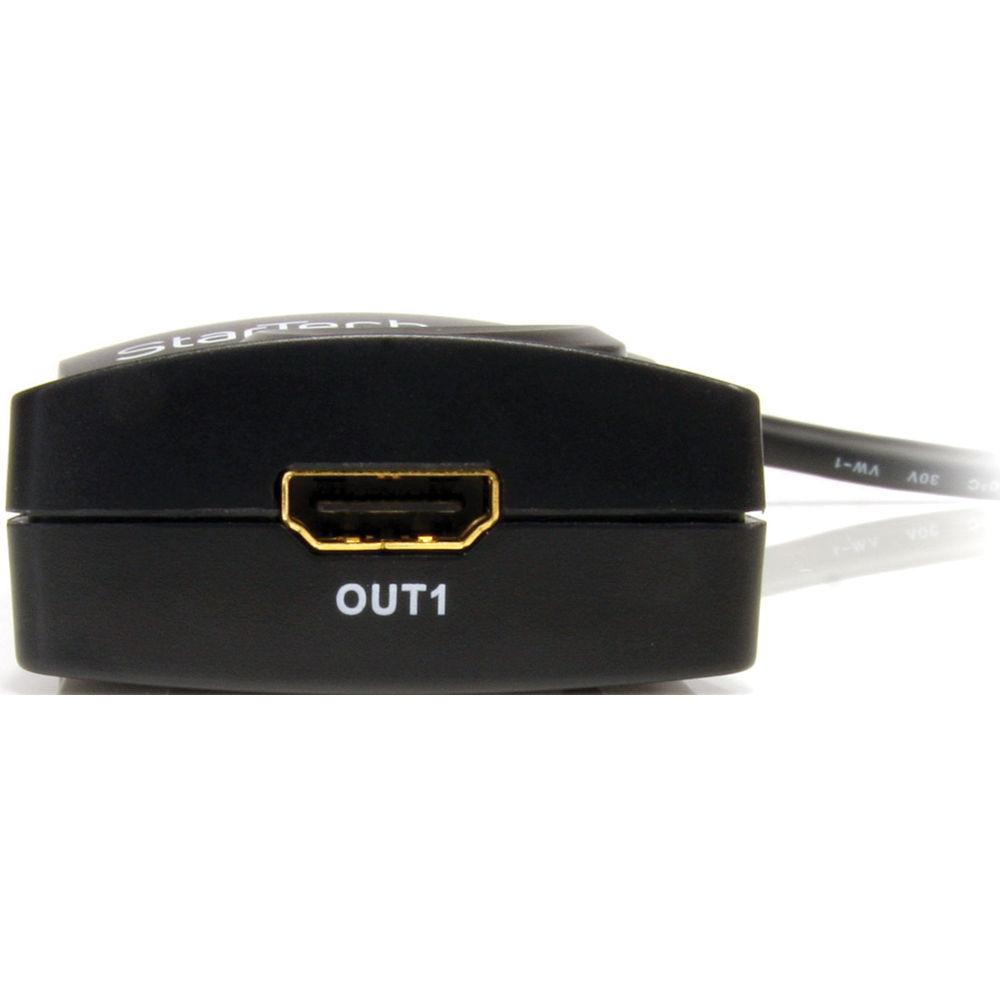 StarTech ST122HDMILE 2 Port HDMI Video Splitter with USB Powered Audio