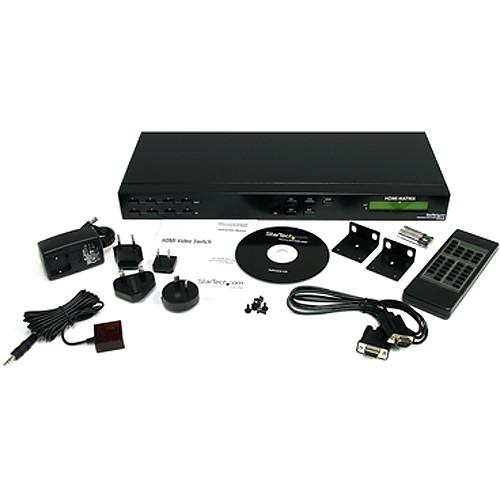 StarTech VS440HDMI 4 x 4 HDMI Matrix Video Switch Splitter with Audio and RS232