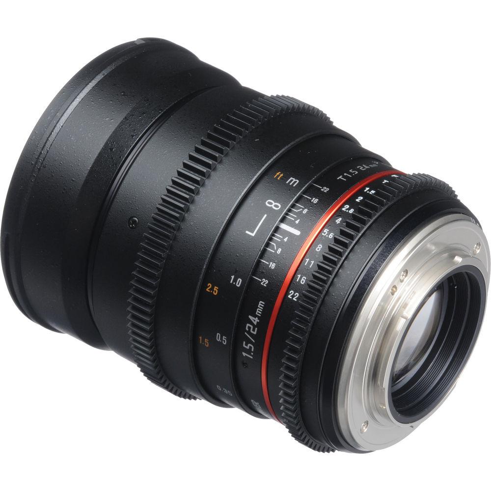 Bower 24mm T1.5 Ultra-Fast Wide-Angle Cine Lens For Olympus 4 3 Mount Cameras