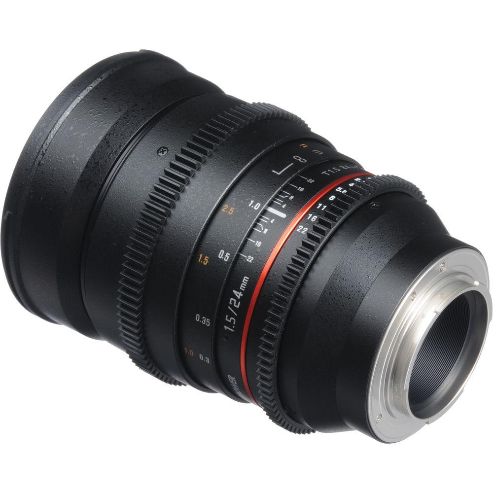 Bower 24mm T1.5 Ultra-Fast Wide-Angle Cine Lens For Samsung NX Mount Cameras
