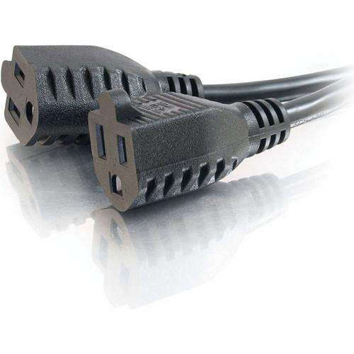 C2G 16 AWG 1-to-2 Power Cord Splitter NEMA 5-15P to 2 NEMA 5-15R