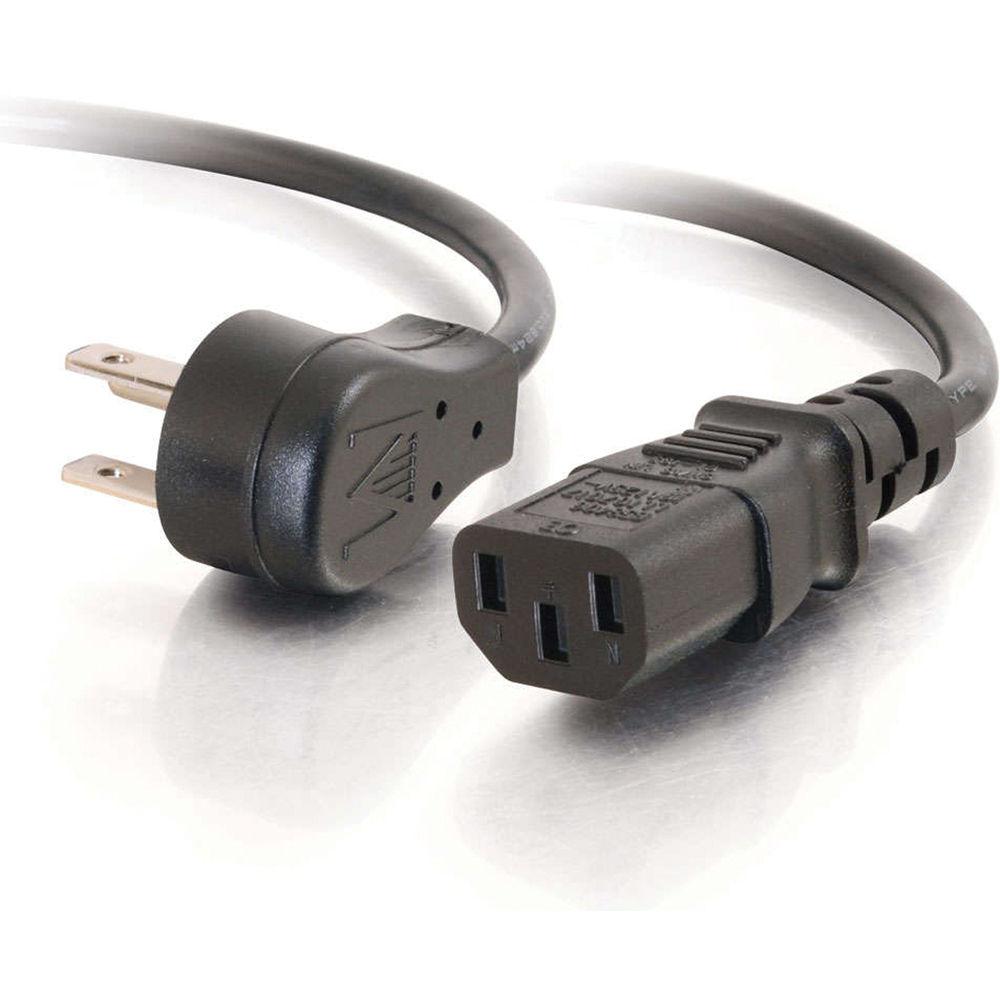 C2G 18 AWG Universal Flat-Panel Power Cord NEMA 5-15P to IEC C13
