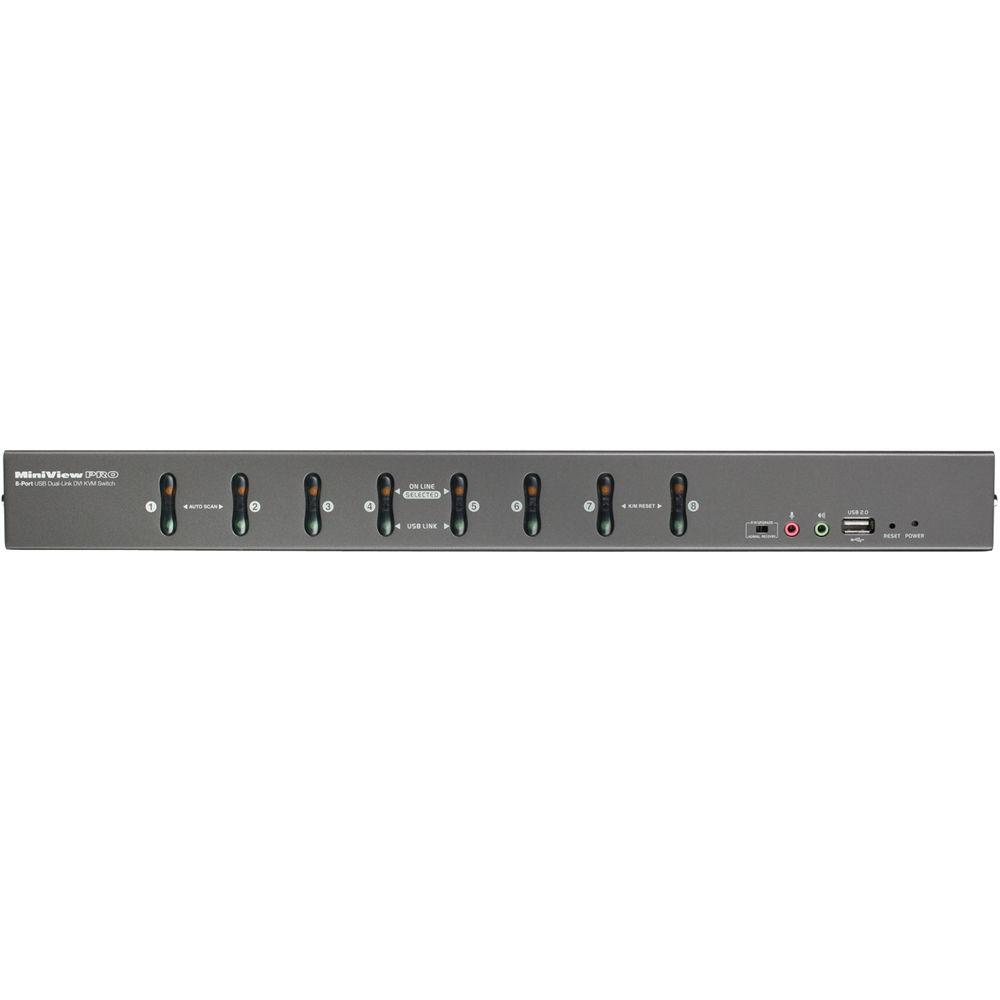 IOGEAR 8-Port Dual Link DVI KVMP Switch with VGA Support