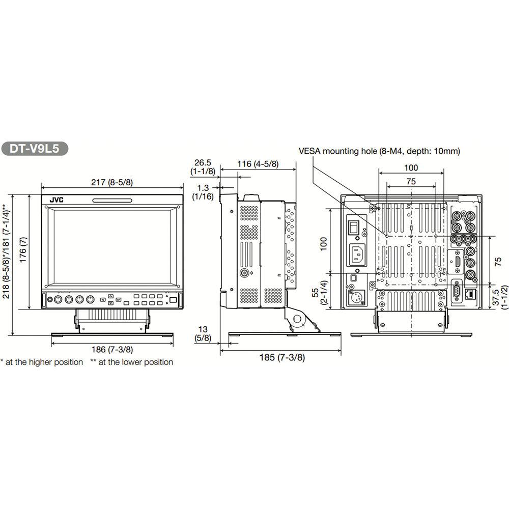 JVC DT-V9L5U 8.2" Broadcast Studio Monitor