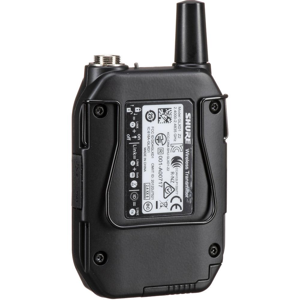 Shure GLXD16 Bodypack Wireless System with GLXD6 Guitar Pedal Receiver