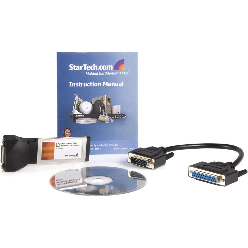 StarTech 1-Port ExpressCard 34 Laptop Parallel Adapter Card