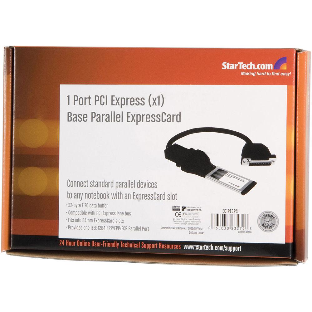 StarTech 1-Port ExpressCard 34 Laptop Parallel Adapter Card