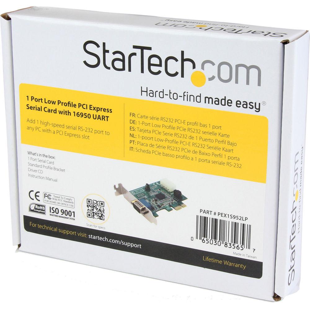 StarTech 1-Port Low-Profile Native PCI Express Serial Card