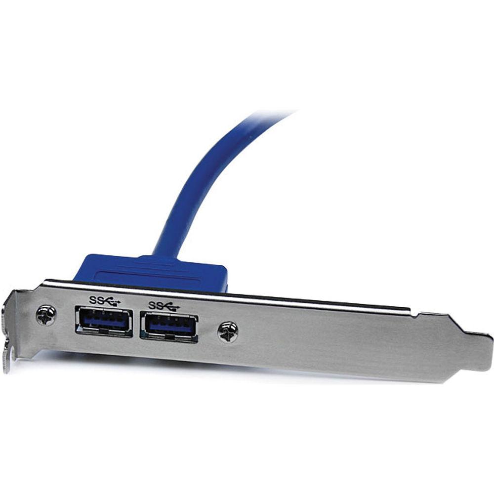 StarTech 2-Port USB 3.0 A Female Slot Plate Adapter