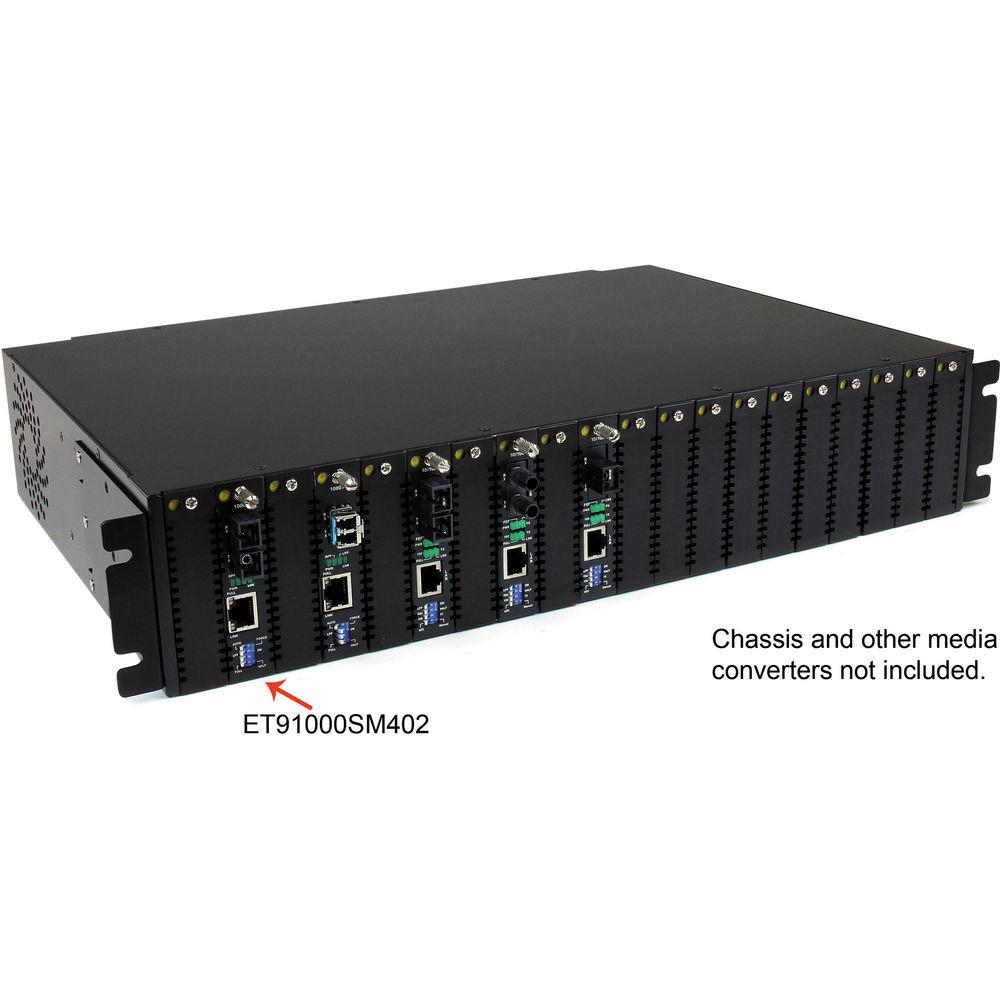 StarTech ET91000SM402 1000 Mb s Gigabit Ethernet Fiber Media Converter