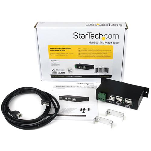 StarTech Mountable 4-Port Rugged Industrial USB Hub