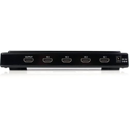 StarTech VS410HDMIE 4 to 1 HDMI Video Switch with Remote Control
