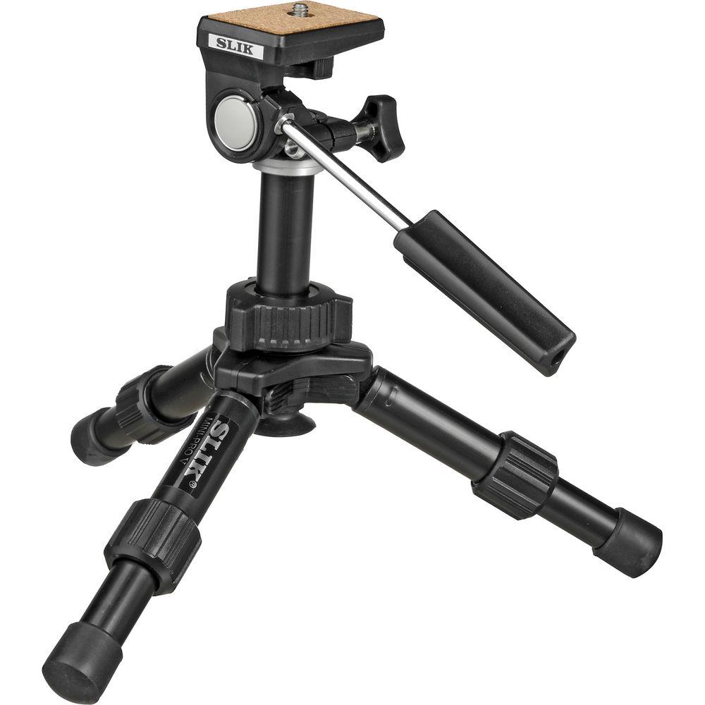 Slik Mini-Pro V Tripod with 2-Way Pan Tilt Head - Supports 3.3 lb