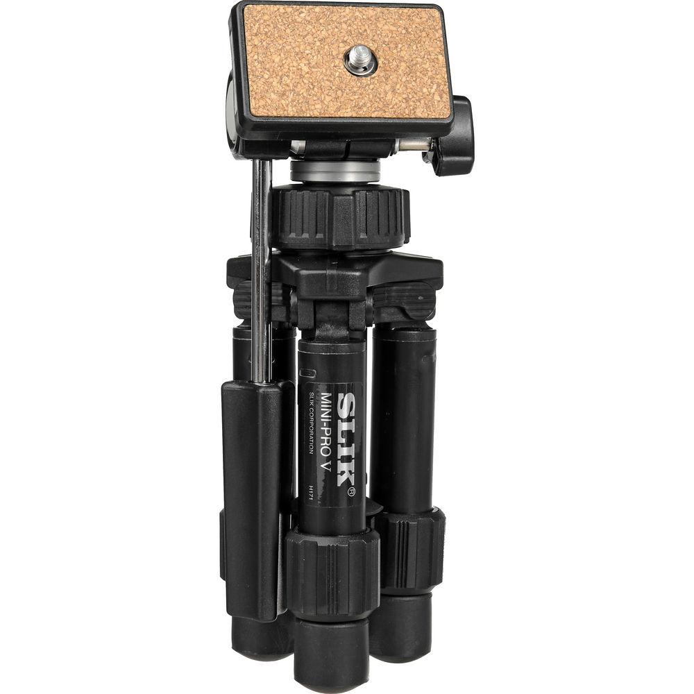 Slik Mini-Pro V Tripod with 2-Way Pan Tilt Head - Supports 3.3 lb