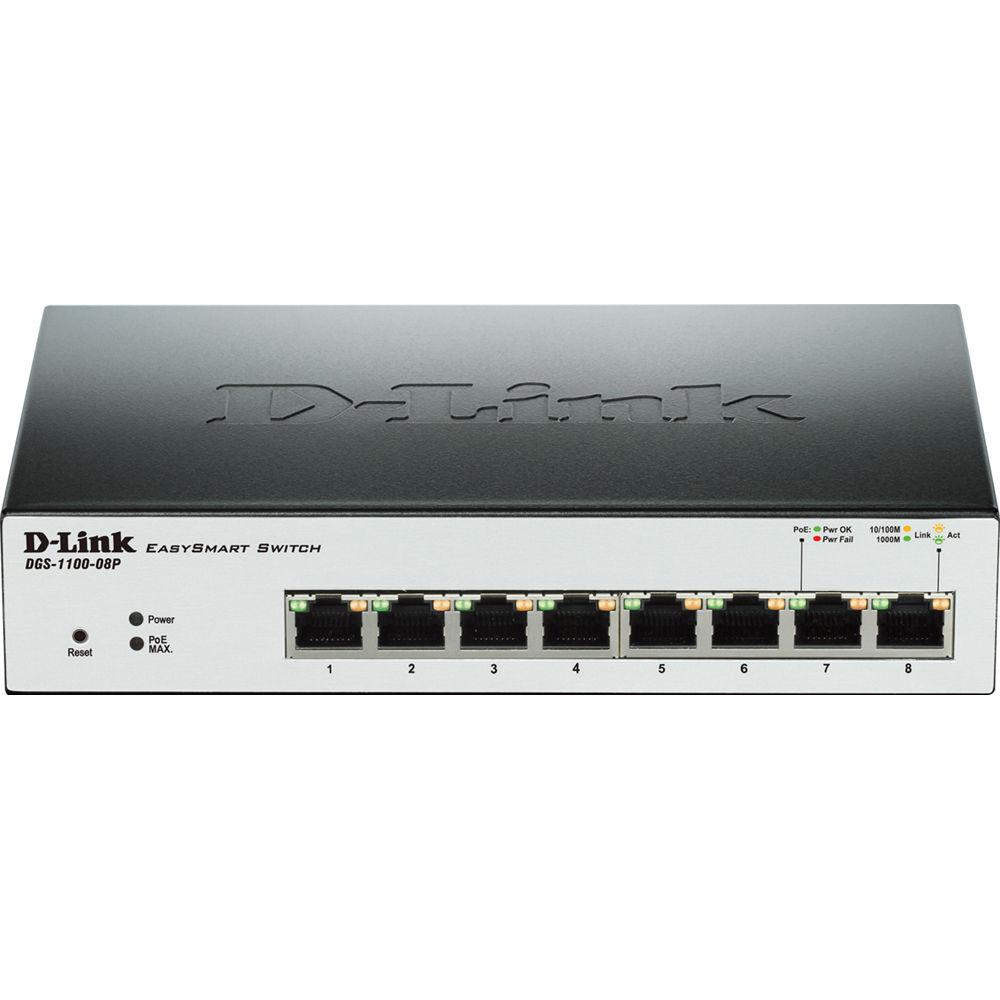 D-Link DGS-1100 Series EasySmart 8-Port Gigabit PoE Switch
