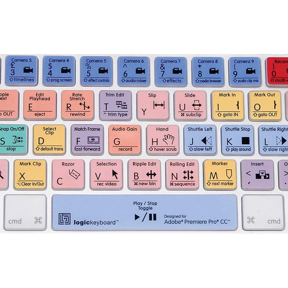 LogicKeyboard Adobe Premiere Pro CC MacBook Pro Keyboard Cover