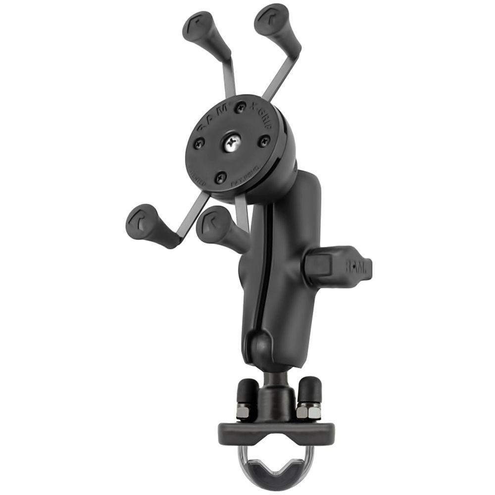 RAM MOUNTS Handlebar Rail Mount with Universal X-Grip Cell Phone Holder