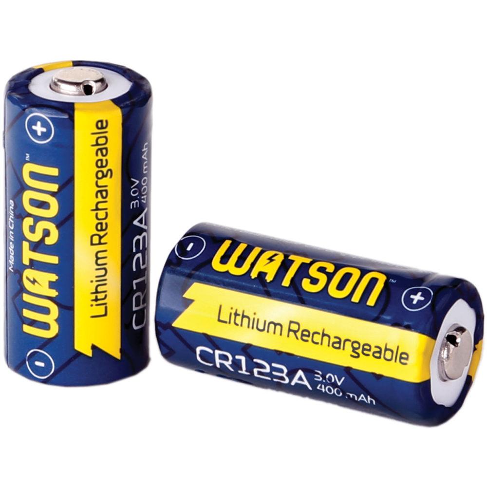 Watson Dual Rapid Charger for 3V CR123A and CR2 Lithium Batteries with 2 CR123A Batteries