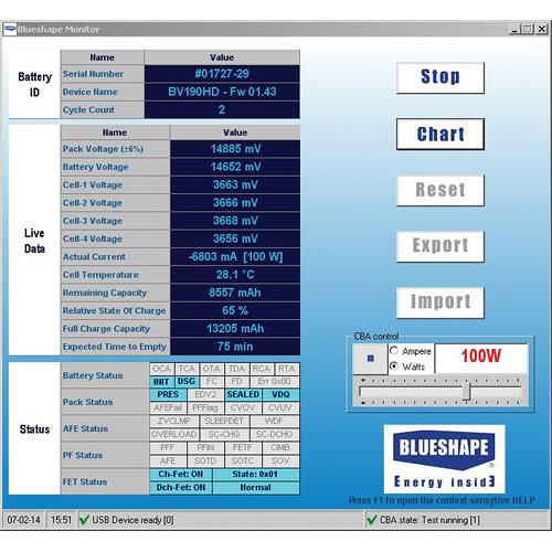 BLUESHAPE BSMon v3.0 Battery Pack Monitor and Diagnostic Utility