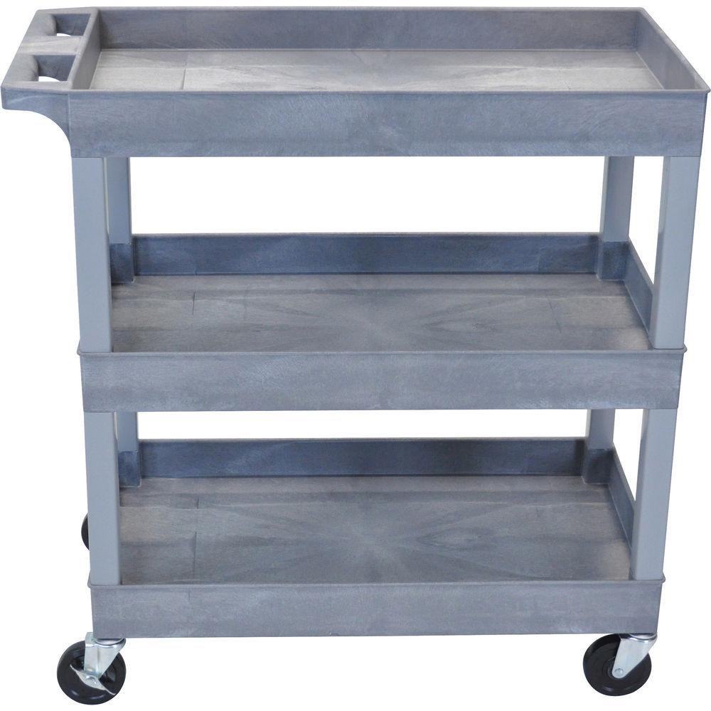 Luxor 32 x 18" Three-Shelf Utility Cart