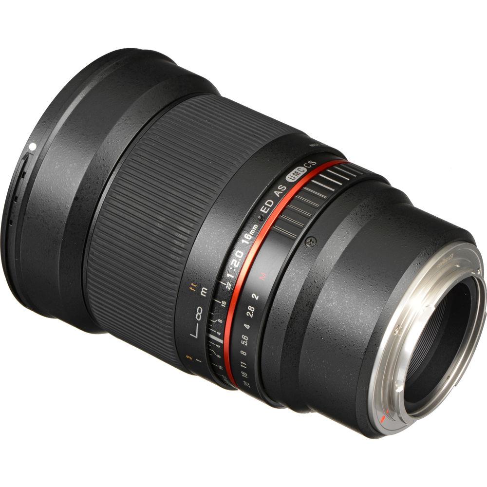 Rokinon 16mm f 2.0 ED AS UMC CS Lens for Canon EF-M Mount