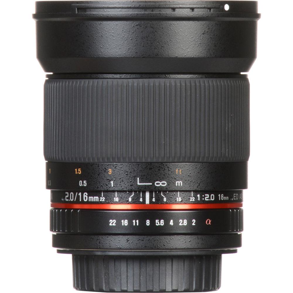Rokinon 16mm f 2.0 ED AS UMC CS Lens for Sony Alpha APS-C Mount