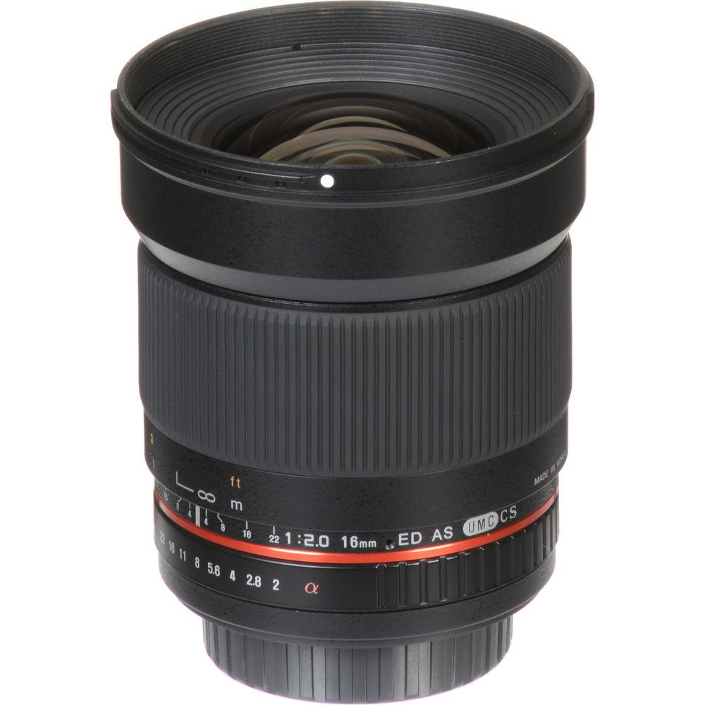 Rokinon 16mm f 2.0 ED AS UMC CS Lens for Sony Alpha APS-C Mount