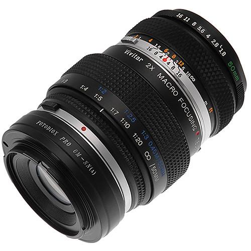 FotodioX Pro Lens Mount Adapter for Olympus OM Lens to Sony A Mount Camera