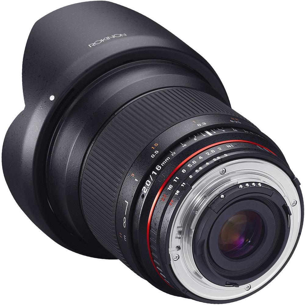 Rokinon 16mm f 2.0 ED AS UMC CS Lens for Nikon F Mount