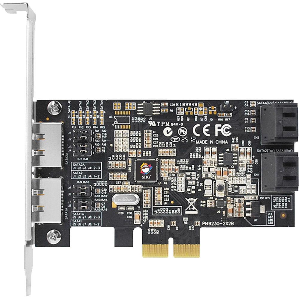 SIIG 4-Port SATA 6 Gb s Dual Profile Hybrid PCIe Controller
